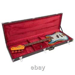 Vintage Electric Bass Guitar JDV40 Joe Doe'Lutetia' in Blueburst with Case