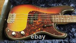 Vintage Fender Precision Bass Guitar Usa 1972 With case Great Condition