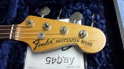 Vintage Fender Precision Bass Guitar Usa 1972 With case Great Condition