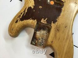 Vintage Fender USA 1979 Precision P Bass Electric Guitar Body Ash