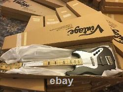 Vintage Five String Jazz Rock Bass Guitar. VJ75 MBK (WICKED 5st!)