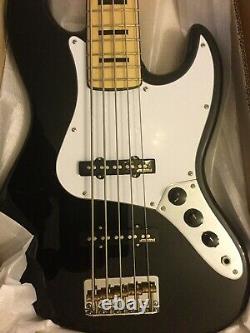 Vintage Five String Jazz Rock Bass Guitar. VJ75 MBK (WICKED 5st!)