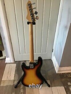 Vintage Hondo II Precision Shaped Bass Guitar. Right Handed