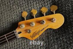 Vintage ICON V4 Precision Bass Guitar, Sunburst, Factory Relic, Early Model 2008