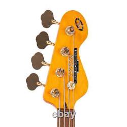 Vintage JDV40 Electric Bass Guitar Joe Doe'Lutetia' in Blueburst RRP £579
