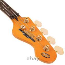 Vintage JDV40 Electric Bass Guitar Joe Doe'Lutetia' in Blueburst RRP £579