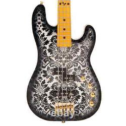 Vintage JDV44 Electric Bass Guitar Joe Doe'Lutetia' in Blackburst RRP £579