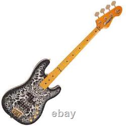 Vintage JDV44 Electric Bass Guitar Joe Doe'Lutetia' in Blackburst RRP £579