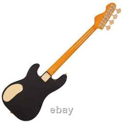 Vintage JDV44 Electric Bass Guitar Joe Doe'Lutetia' in Blackburst RRP £579