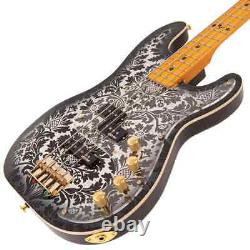 Vintage JDV44 Electric Bass Guitar Joe Doe'Lutetia' in Blackburst RRP £579