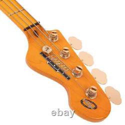 Vintage JDV44 Electric Bass Guitar Joe Doe'Lutetia' in Blackburst RRP £579