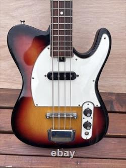 Vintage MIJ Short-Scale Bass Guitar 22 Frets Sunburst Teisco/Kawai Style