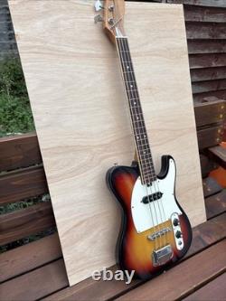 Vintage MIJ Short-Scale Bass Guitar 22 Frets Sunburst Teisco/Kawai Style