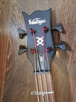Vintage Metal Axxe Bass Guitar in Satin Black