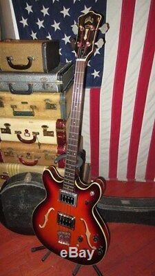 Vintage Original 1968 Guild Starfire II Electric Bass Guitar With Original Case