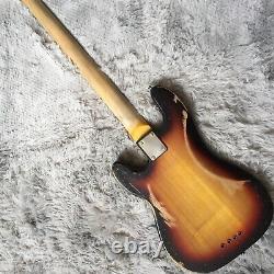 Vintage Relic Precision Electric Bass Guitar 4 String Sunburst Maple Fretboard