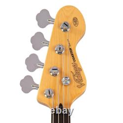 Vintage V40 Coaster Series Bass Guitar 3 Tone Sunburst