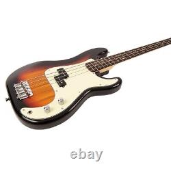 Vintage V40 Coaster Series Bass Guitar 3 Tone Sunburst