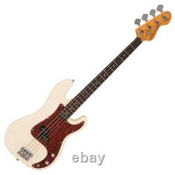 Vintage V40 Coaster Series Bass Guitar Vintage White