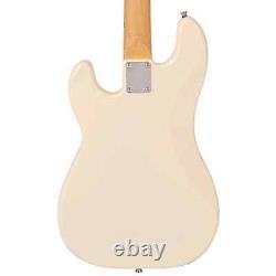 Vintage V40 Coaster Series Bass Guitar Vintage White