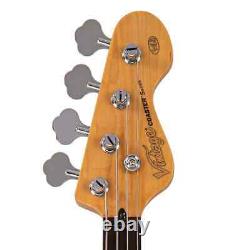Vintage V40 Coaster Series Bass Guitar Vintage White