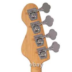 Vintage V40 Coaster Series Bass Guitar Vintage White