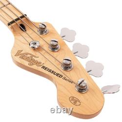 Vintage V42 ReIssued Bass Guitar Boulevard Black