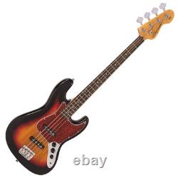Vintage V49 Coaster Series Bass Guitar 3 Tone Sunburst