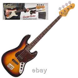 Vintage V49 Coaster Series Bass Guitar Pack 3 Tone Sunburst