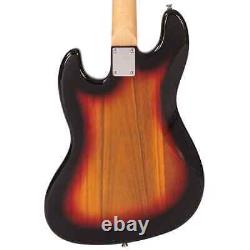 Vintage V49 Coaster Series Bass Guitar Pack 3 Tone Sunburst