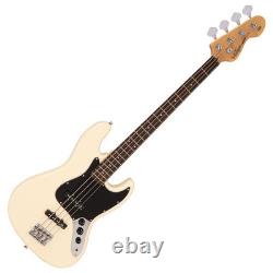 Vintage V49 Coaster Series Bass Guitar Vintage White