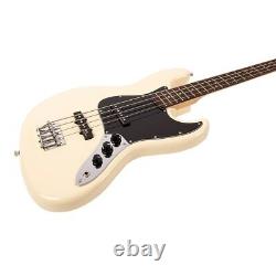 Vintage V49 Coaster Series Bass Guitar Vintage White