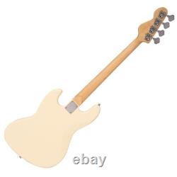 Vintage V49 Coaster Series Bass Guitar Vintage White