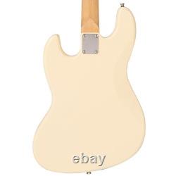 Vintage V49 Coaster Series Bass Guitar Vintage White
