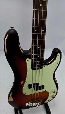 Vintage V4 Icon Bass, Distressed Sunset Sunburst