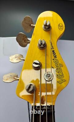 Vintage V4 Icon Bass, Distressed Sunset Sunburst