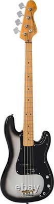 Vintage V4 ReIssued Bass Guitar Silverburst