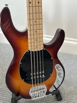 Vintage V96 ReIssued 5-String Active Bass Flamed Sunburst V965SB