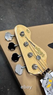 Vintage VJ74BLK Basss Guitar in Glass Black