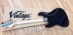 Vintage VJ74BLK Gloss Black Bass Guitar