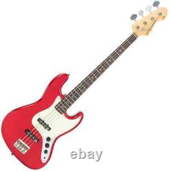 Vintage VJ74 ReIssued Bass Guitar Candy Apple Red