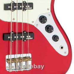 Vintage VJ74 ReIssued Bass Guitar Candy Apple Red