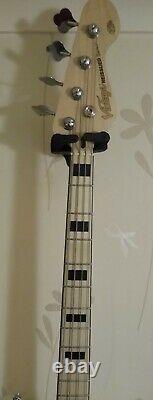 Vintage VJ74 ReIssued Maple Fingerboard Bass Guitar Vintage White