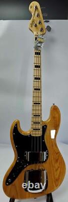 Vintage VJ74 Reissued Maple Fingerboard Bass Natural Ash Left Hand