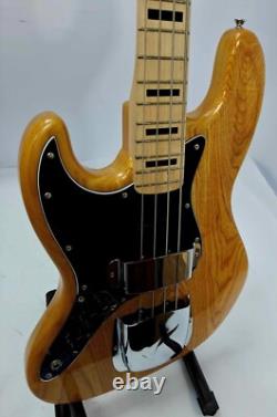 Vintage VJ74 Reissued Maple Fingerboard Bass Natural Ash Left Hand