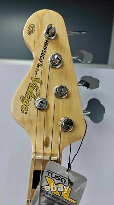 Vintage VJ74 Reissued Maple Fingerboard Bass Natural Ash Left Hand
