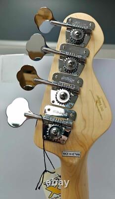 Vintage VJ74 Reissued Maple Fingerboard Bass Natural Ash Left Hand