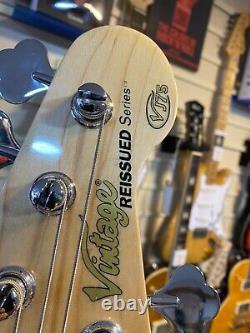 Vintage VJ75 ReIssued Maple Fingerboard Bass Guitar 5-String Natural Ash