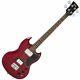 Vintage Vs4 Reissued Bass Guitar Cherry Red