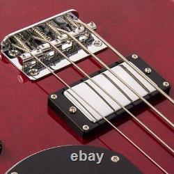 Vintage VS4 Reissued Bass Guitar Cherry Red